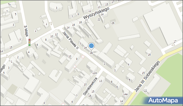 Gniezno, Papieża Jana Pawła II, 2a, mapa Gniezna