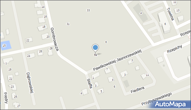 Gniezno, Pawlikowskiej-Jasnorzewskiej Marii, 6a, mapa Gniezna