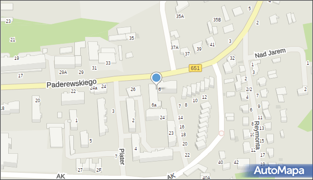 Gołdap, Paderewskiego Ignacego Jana, 26A, mapa Gołdap