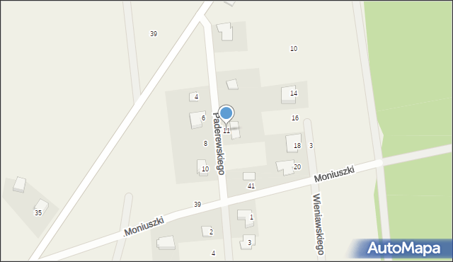 Golędzinów, Paderewskiego Ignacego Jana, 11, mapa Golędzinów