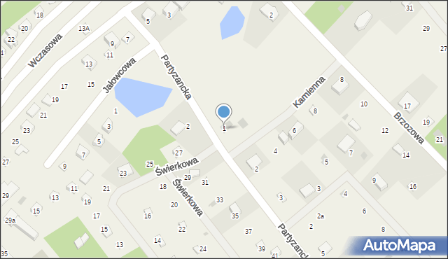 Gołubie, Partyzancka, 1, mapa Gołubie