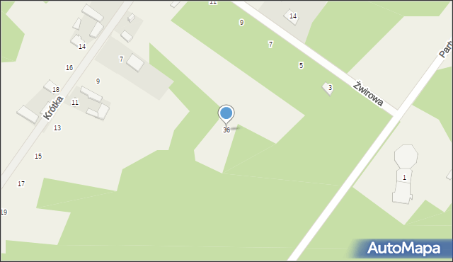 Górki, Partyzantów, 36, mapa Górki