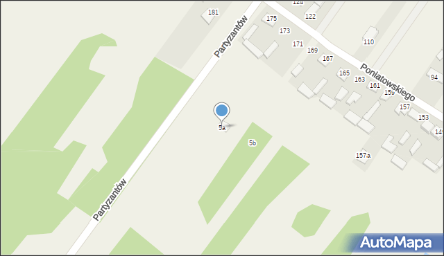 Górki, Partyzantów, 5a, mapa Górki