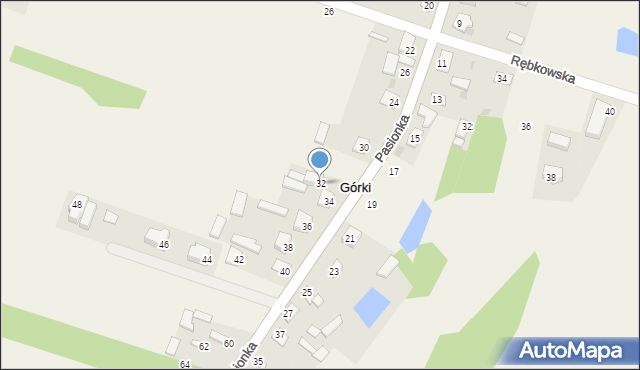 Górki, Pasionka Stanisława, ks., 32, mapa Górki