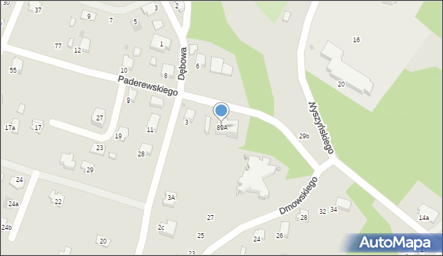 Gorlice, Paderewskiego Ignacego Jana, 1, mapa Gorlic