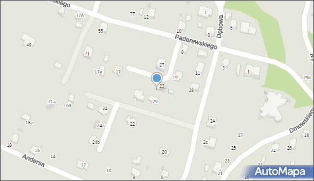 Gorlice, Paderewskiego Ignacego Jana, 25, mapa Gorlic