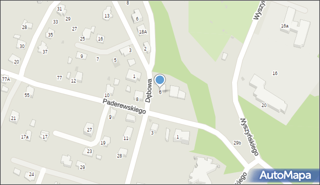 Gorlice, Paderewskiego Ignacego Jana, 6, mapa Gorlic