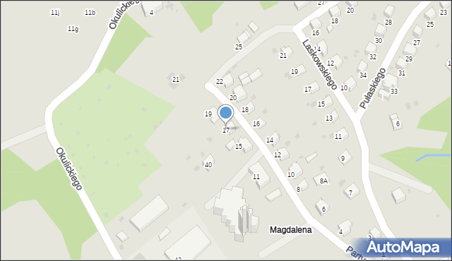 Gorlice, Partyzantów, 17, mapa Gorlic