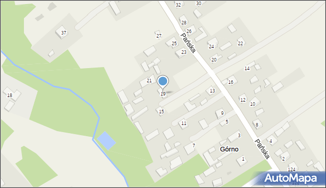 Górno, Pańska, 19, mapa Górno