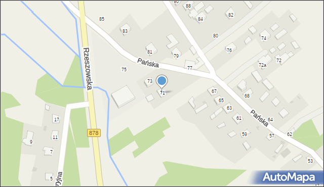 Górno, Pańska, 71, mapa Górno