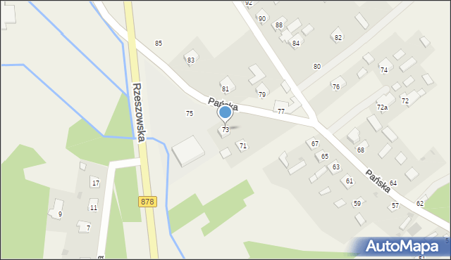 Górno, Pańska, 73, mapa Górno