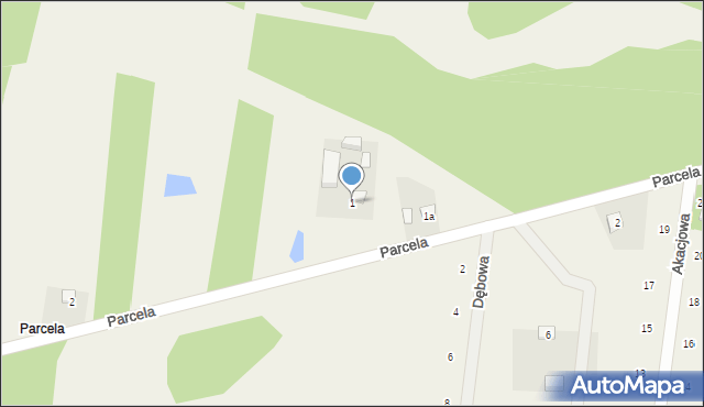 Góry, Parcela, 1, mapa Góry
