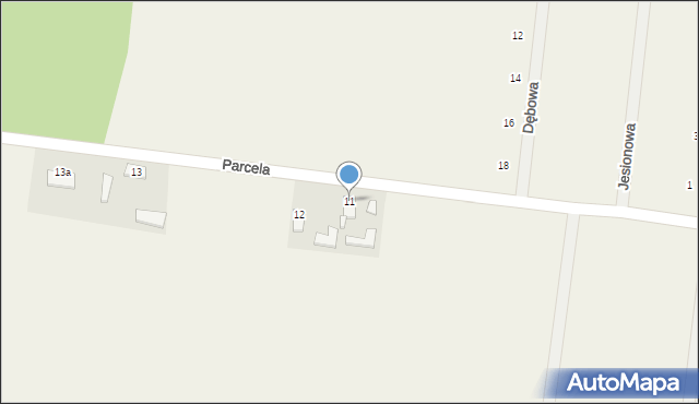 Góry, Parcela, 11, mapa Góry