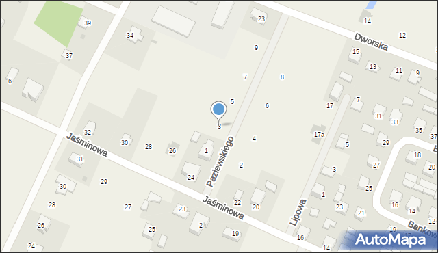 Górzno, Paziewskiego Stanisława, 3, mapa Górzno