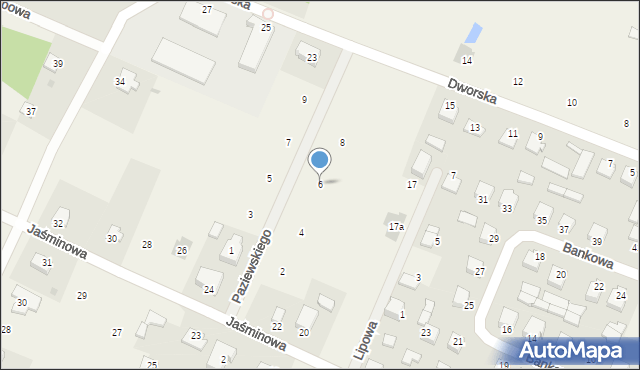 Górzno, Paziewskiego Stanisława, 6, mapa Górzno