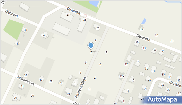Górzno, Paziewskiego Stanisława, 7, mapa Górzno