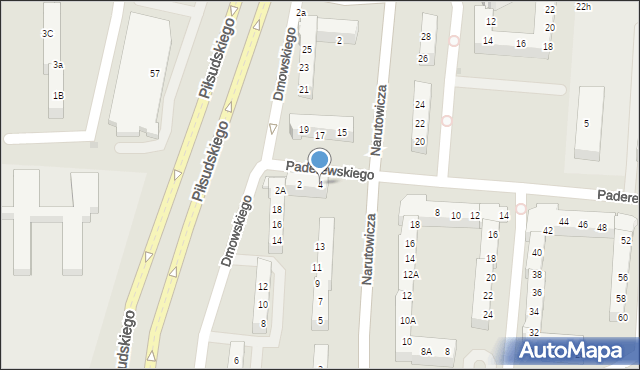 Gorzów Wielkopolski, Paderewskiego Ignacego Jana, 4, mapa Gorzów Wielkopolski