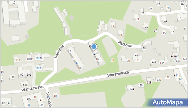 Gorzów Wielkopolski, Parkowa, 14, mapa Gorzów Wielkopolski