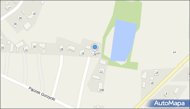 Gorzyce, Pączek Gorzycki, 24, mapa Gorzyce