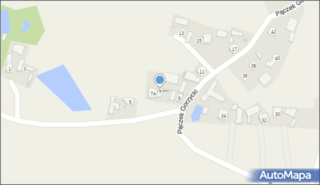 Gorzyce, Pączek Gorzycki, 7, mapa Gorzyce
