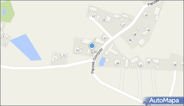 Gorzyce, Pączek Gorzycki, 9, mapa Gorzyce