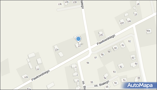 Goślinowo, Pawłowskiego Józefa, por., 13, mapa Goślinowo