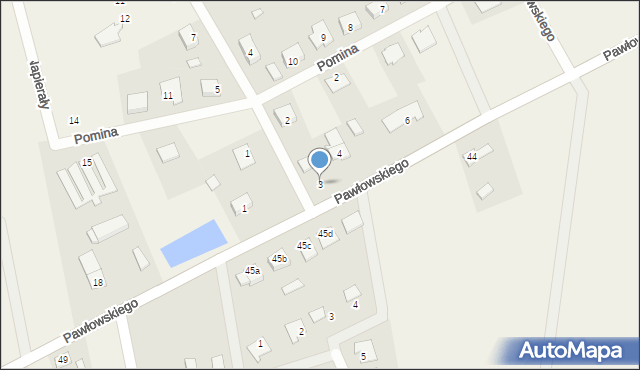 Goślinowo, Pawłowskiego Józefa, por., 3, mapa Goślinowo