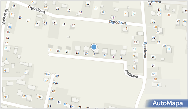 Goszcza, Parkowa, 8, mapa Goszcza