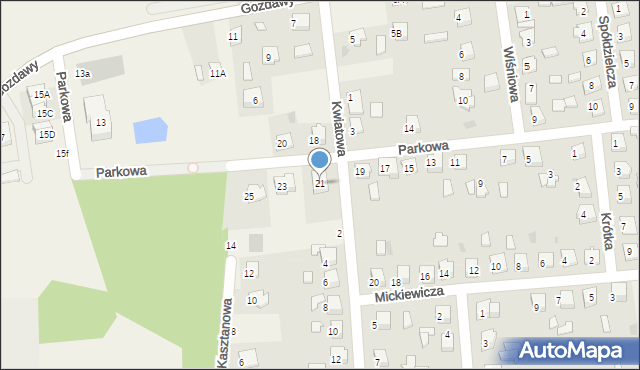 Gozdowo, Parkowa, 21, mapa Gozdowo