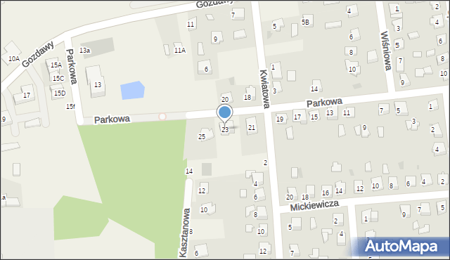 Gozdowo, Parkowa, 23, mapa Gozdowo