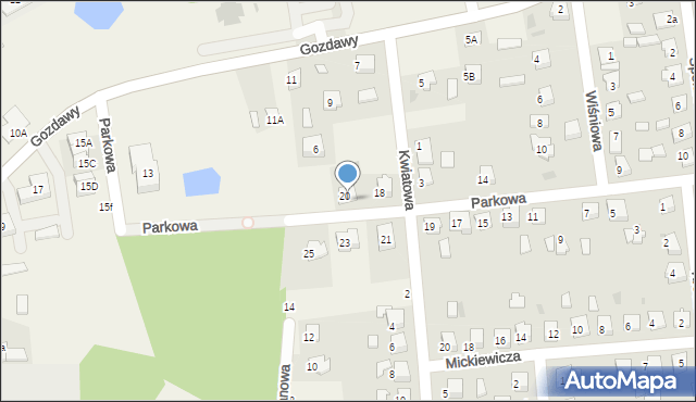 Gozdowo, Parkowa, 4, mapa Gozdowo