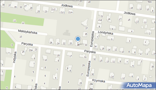 Grabówka, Paryska, 18, mapa Grabówka