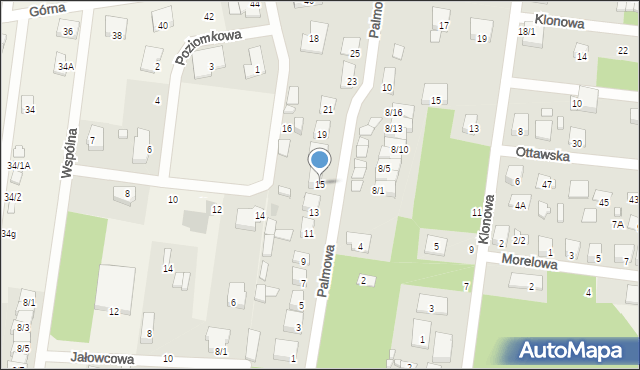 Grabówka, Palmowa, 15, mapa Grabówka