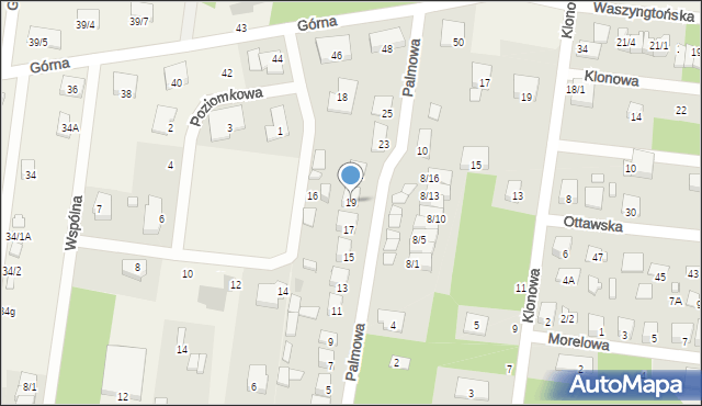 Grabówka, Palmowa, 19, mapa Grabówka