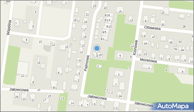 Grabówka, Palmowa, 4, mapa Grabówka