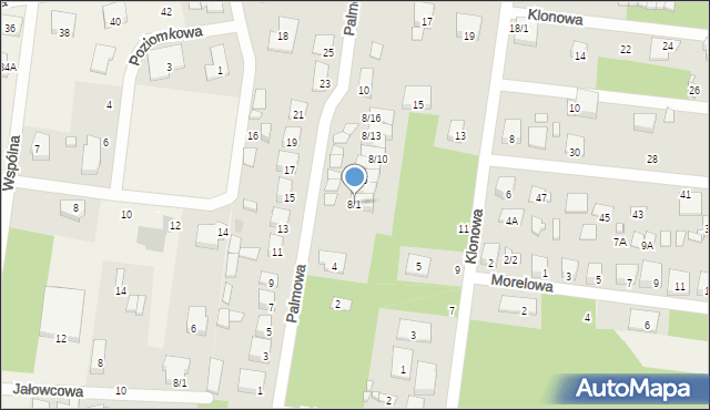 Grabówka, Palmowa, 8/1, mapa Grabówka