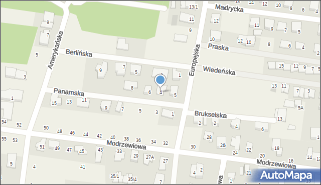 Grabówka, Panamska, 4, mapa Grabówka