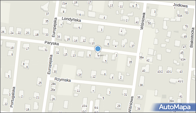 Grabówka, Paryska, 7, mapa Grabówka