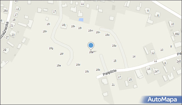 Grębów, Palędzie, 16a, mapa Grębów