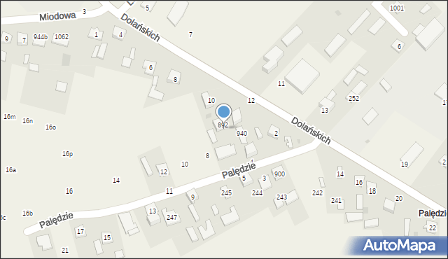 Grębów, Palędzie, 6, mapa Grębów