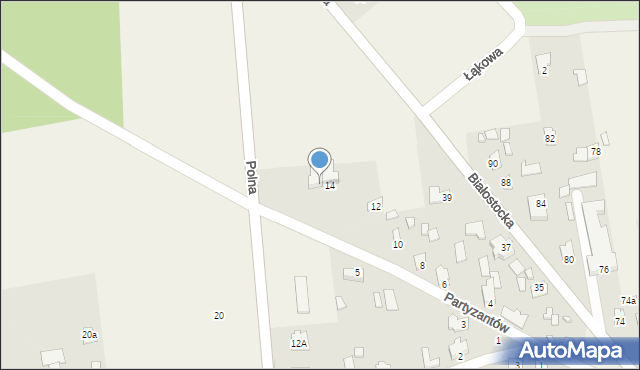 Gródek, Partyzantów, 16, mapa Gródek