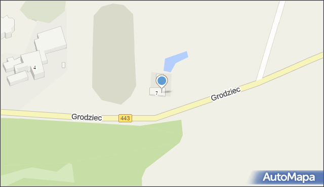 Grodziec, Parkowa, 7c, mapa Grodziec