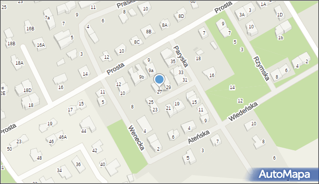 Grodzisk Mazowiecki, Paryska, 27, mapa Grodzisk Mazowiecki