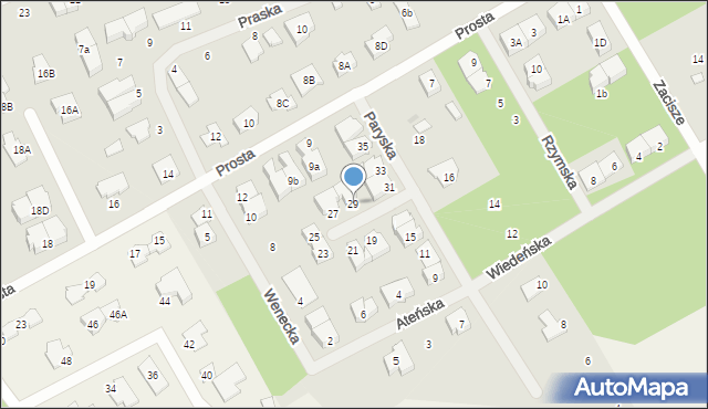 Grodzisk Mazowiecki, Paryska, 29, mapa Grodzisk Mazowiecki