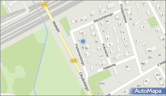Grodzisk Mazowiecki, Paderewskiego Ignacego Jana, 6, mapa Grodzisk Mazowiecki