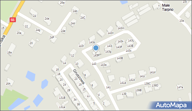 Grudziądz, Paderewskiego Ignacego Jana, 143h, mapa Grudziądza