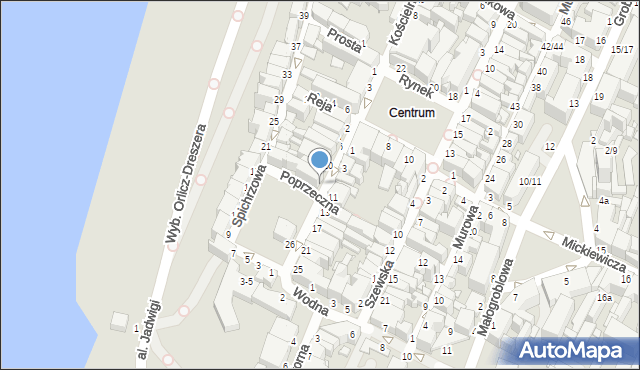 Grudziądz, Pańska, 14, mapa Grudziądza