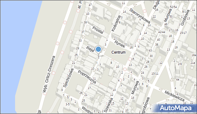 Grudziądz, Pańska, 2, mapa Grudziądza