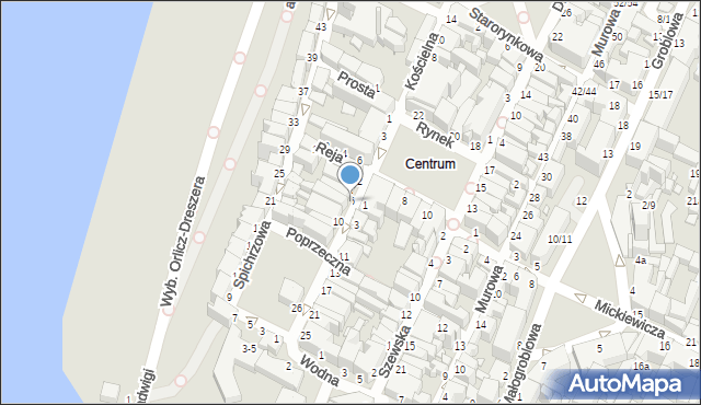 Grudziądz, Pańska, 6, mapa Grudziądza