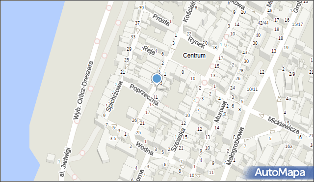 Grudziądz, Pańska, 7, mapa Grudziądza